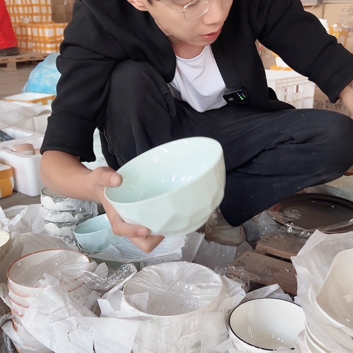 青玉钻石6英寸碗4只破损包赔不补发介意勿拍