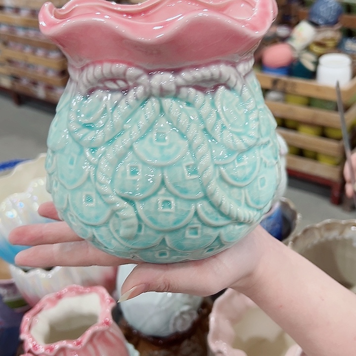 有孔.凑满10元发货多肉陶瓷花盆！