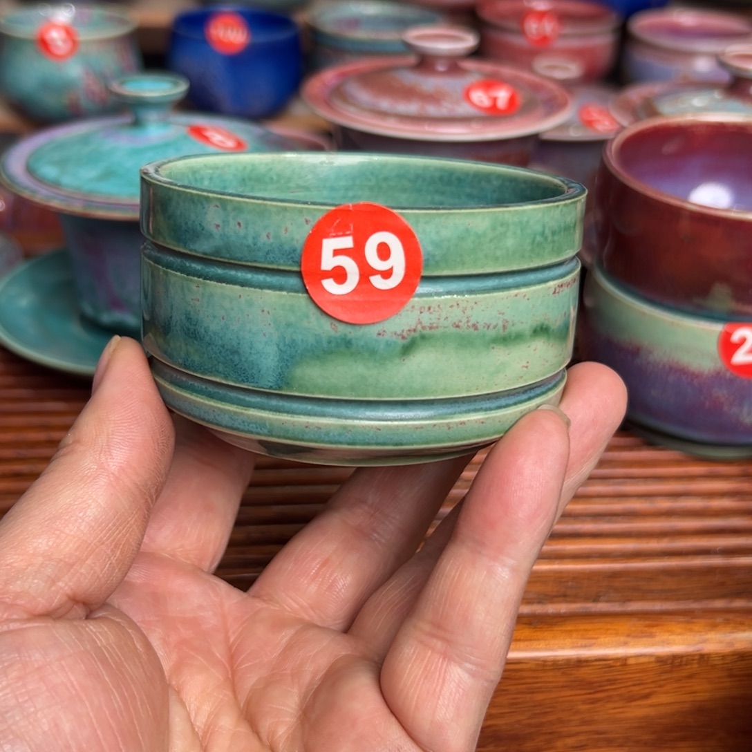 手工制作钧窑茶器