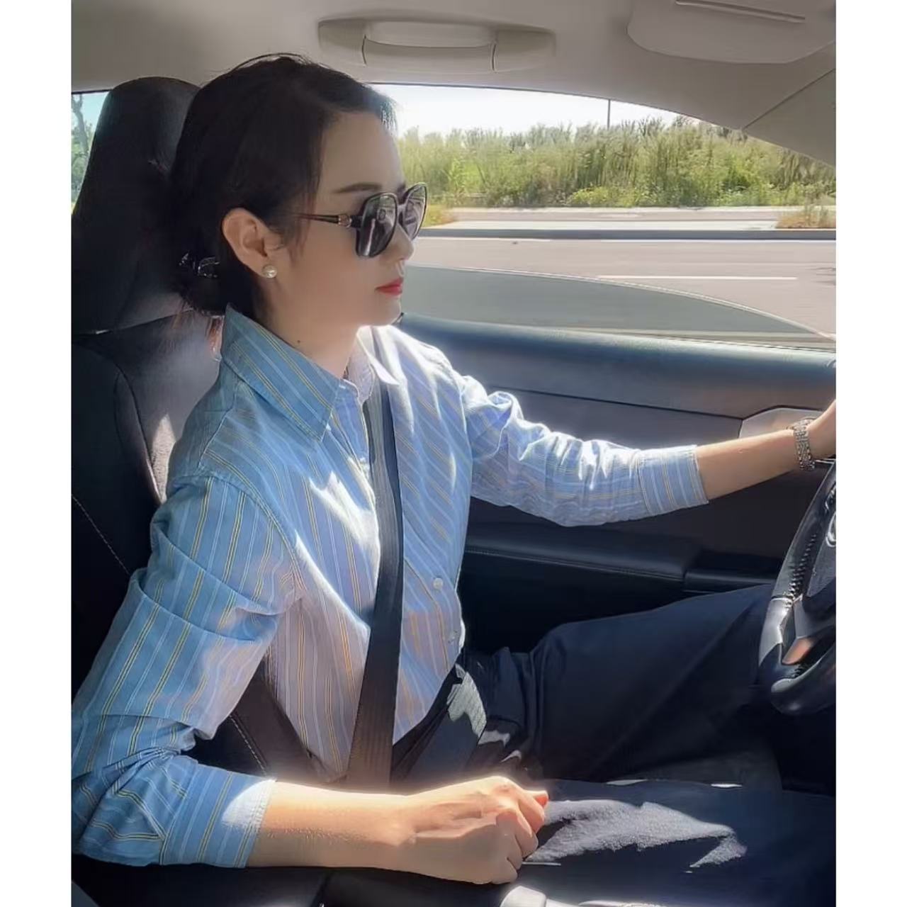 宽松条纹衬衫女纯棉休闲外穿衬衣女款爆款2025新款正品