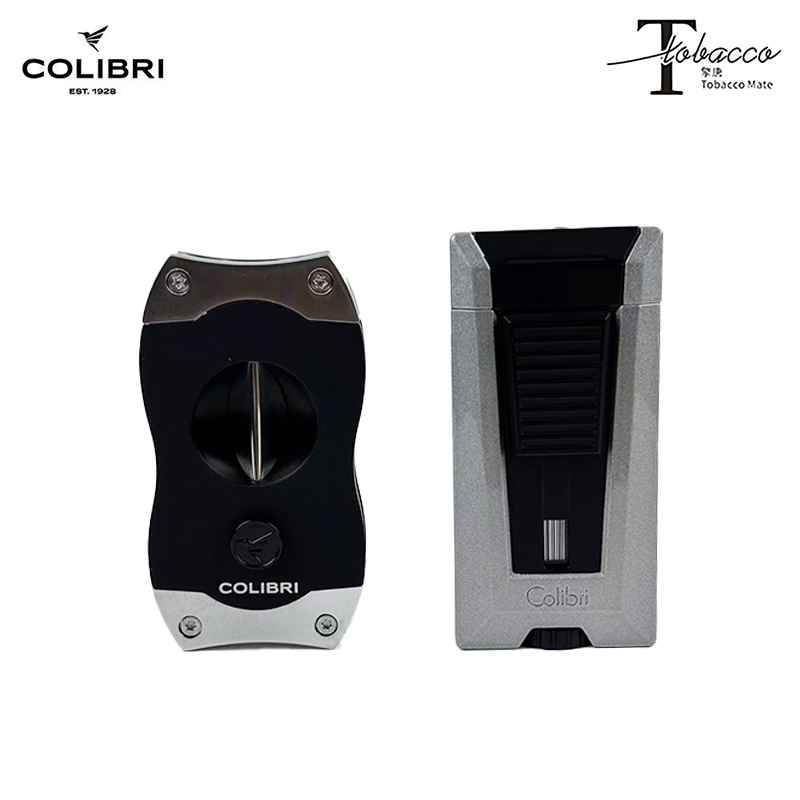 官方正品美国科乐比COLIBR v型雪茄剪三火焰打火机两件套礼盒装合