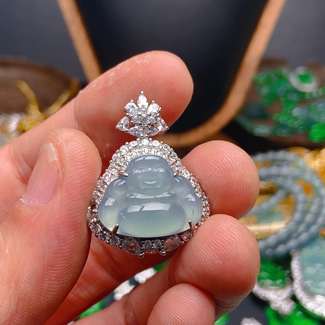 翡翠吊坠(不含链)未镶嵌天**莎397吊坠