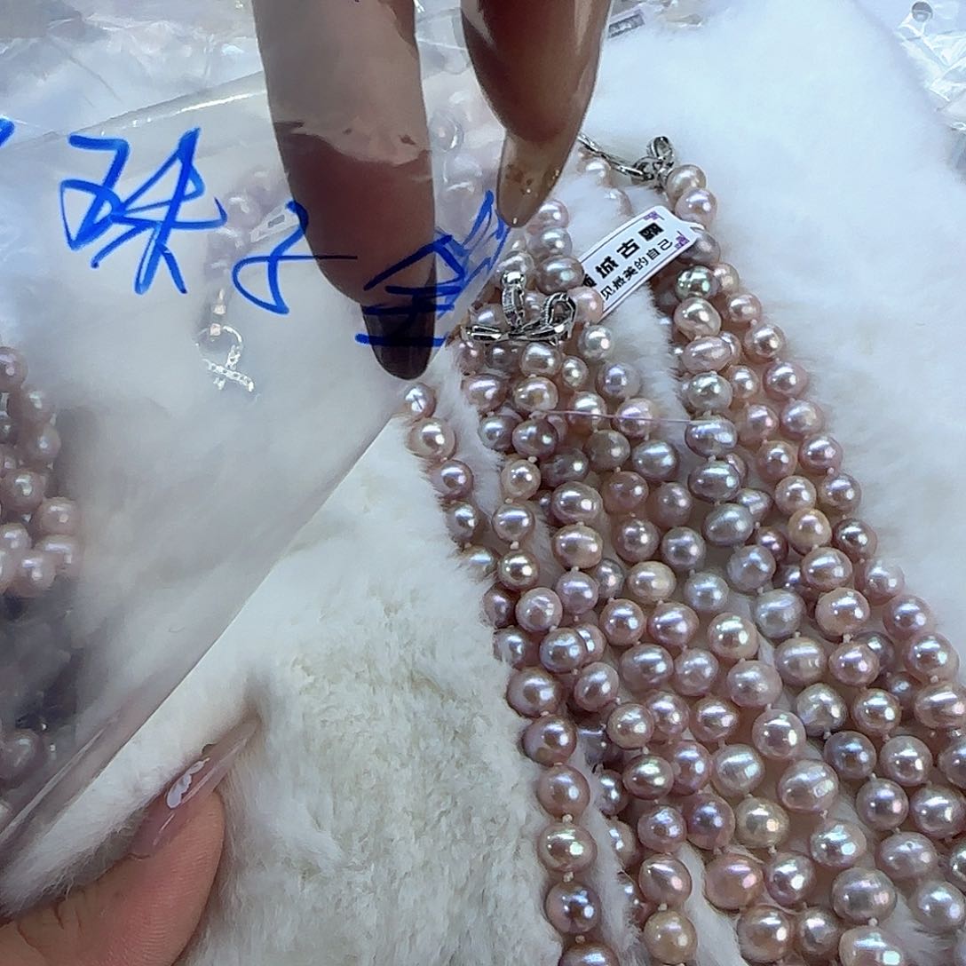 银S925镶嵌项链定制548淡水珍珠