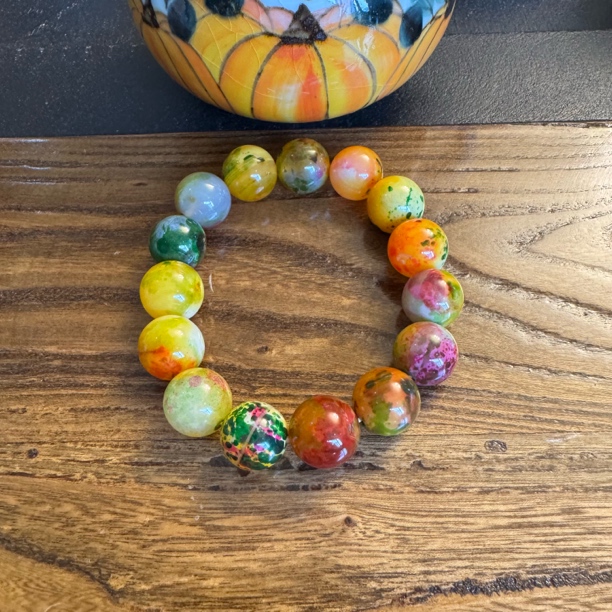 天然彩药胆洛神玉手串 A2045