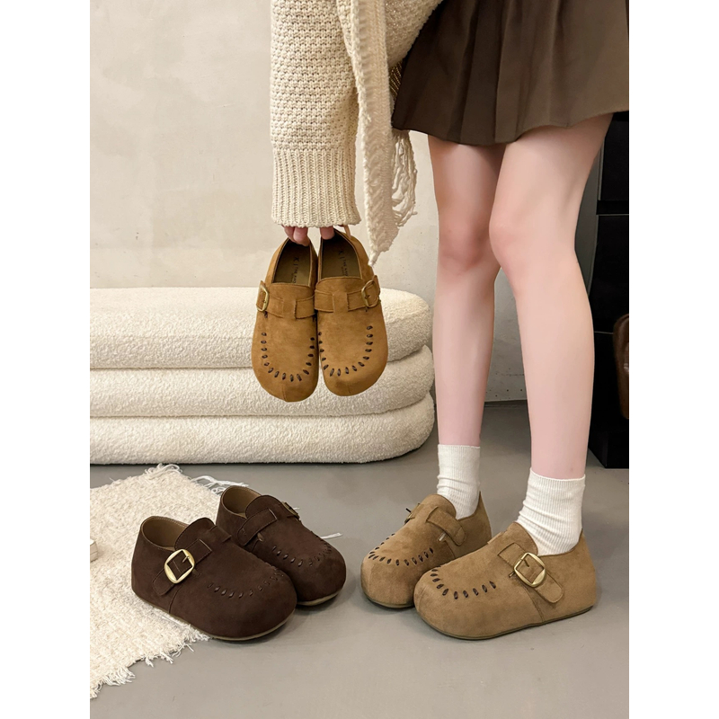 品质超好～内增高厚底全包勃肯鞋一脚蹬两穿单鞋女2025新631-1