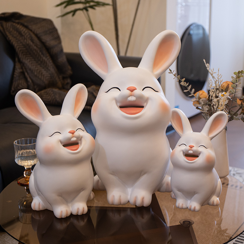 可爱兔子存钱罐2025年新款只进不出大号储钱罐家居装饰品生日礼物