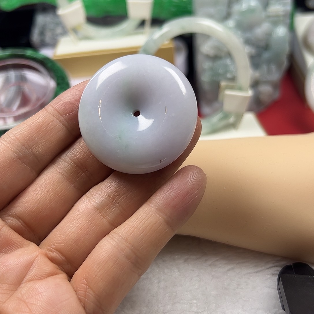 颈饰未镶嵌翡翠缅甸天然A货翡翠平安扣