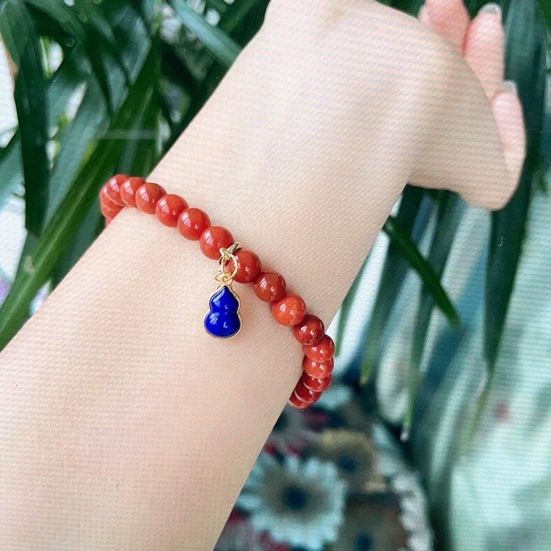 青金石单个葫芦滴流银S925镀金镶嵌