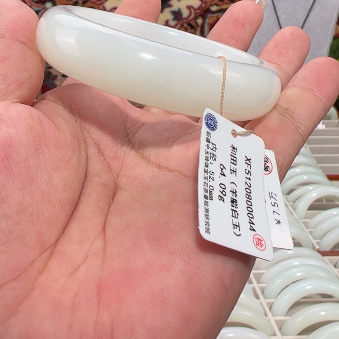 和田玉未镶嵌手镯天然新疆和田玉羊脂玉