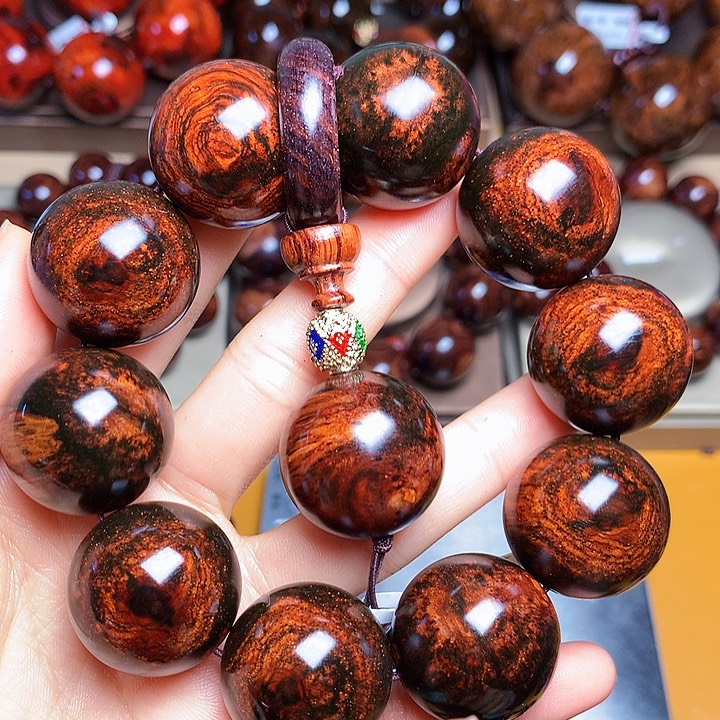 花梨木类手串/手链老挝花梨风化料土埋料2.5