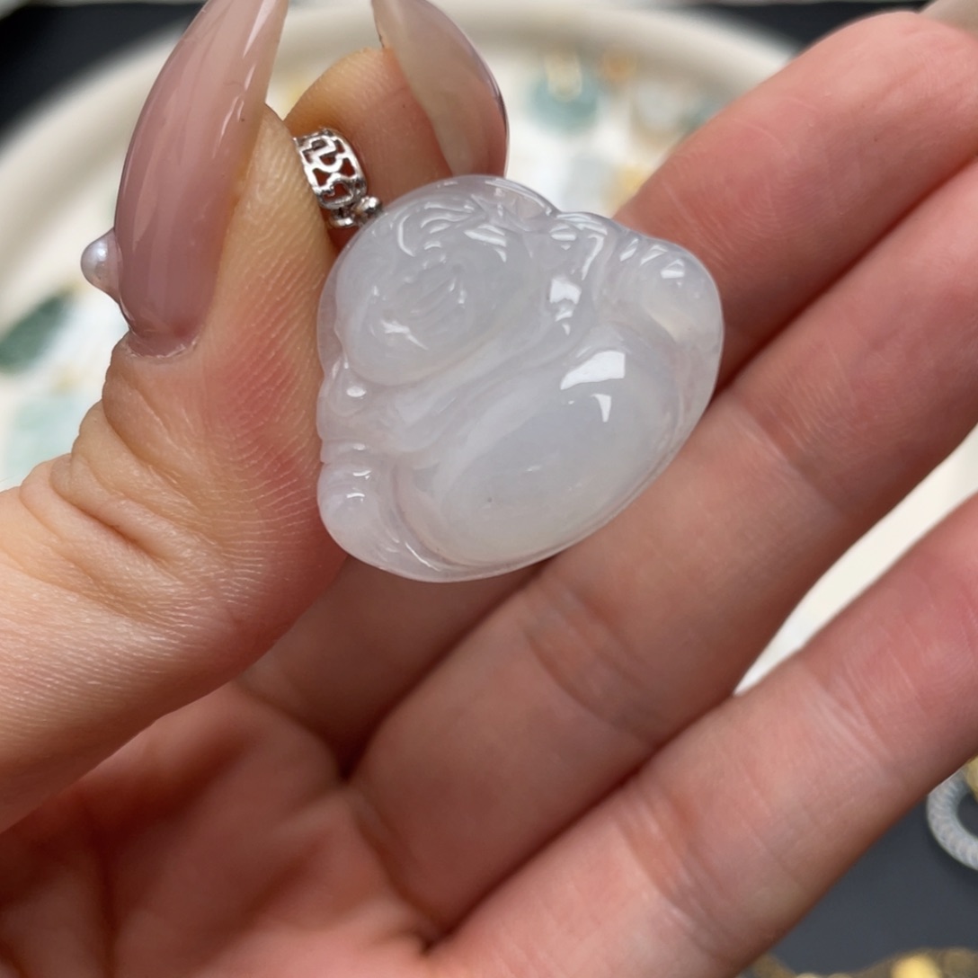 翡翠银S925镶嵌颈饰