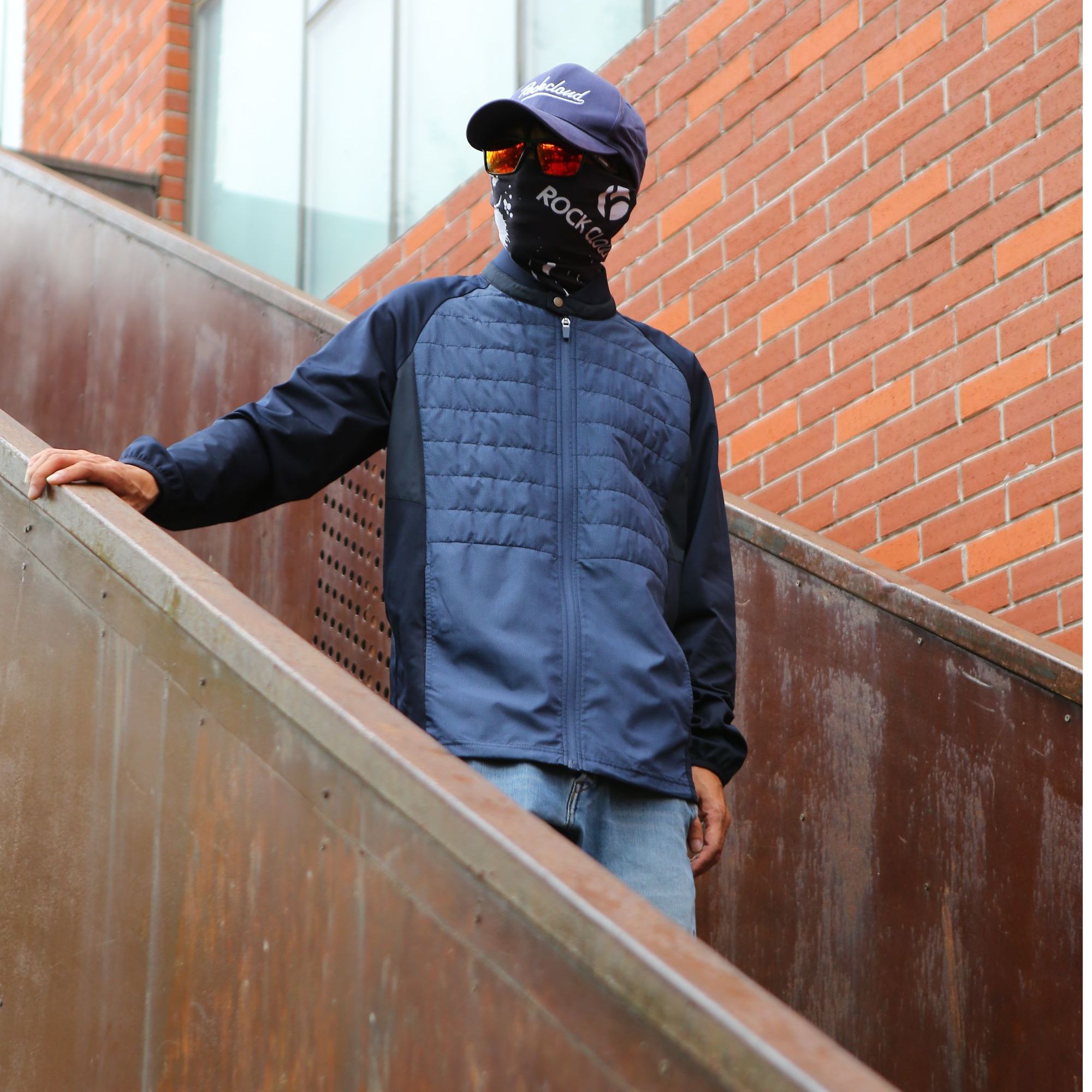 RockCloud/岩云新男款运动秋冬无帽拼接立领防风保暖M2夹克棉服70