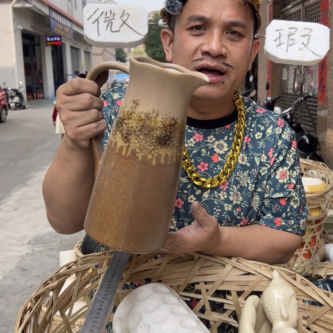 摆件10 号高中低温陶瓷工艺瓶（部分微瑕）