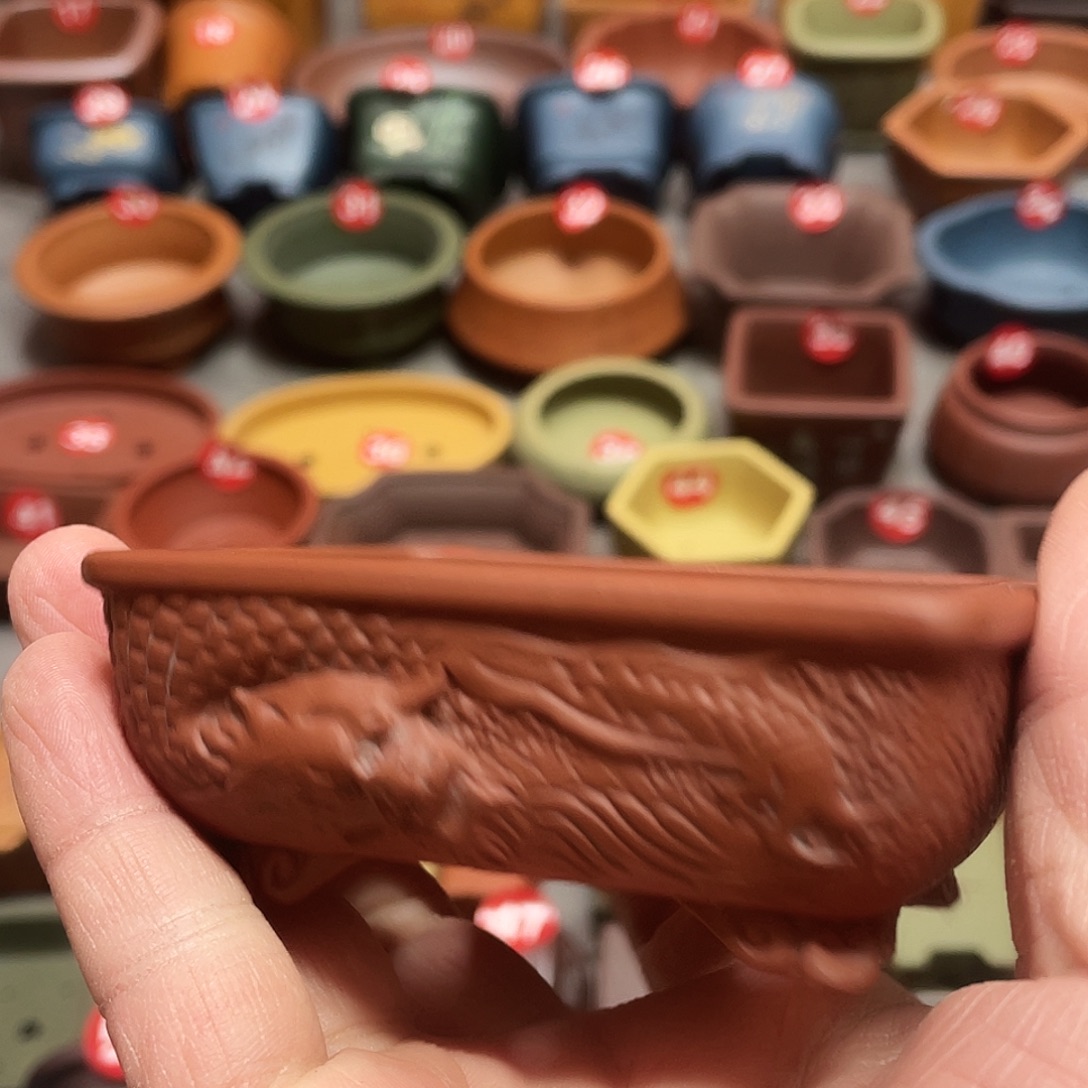 王***锤紫砂小盆7.5*5.5*2.5