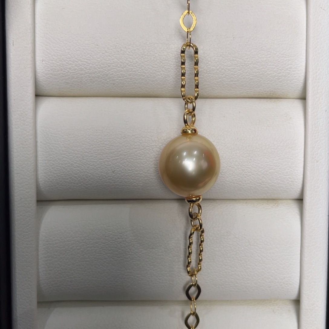 海水珍珠手链银S925镶嵌