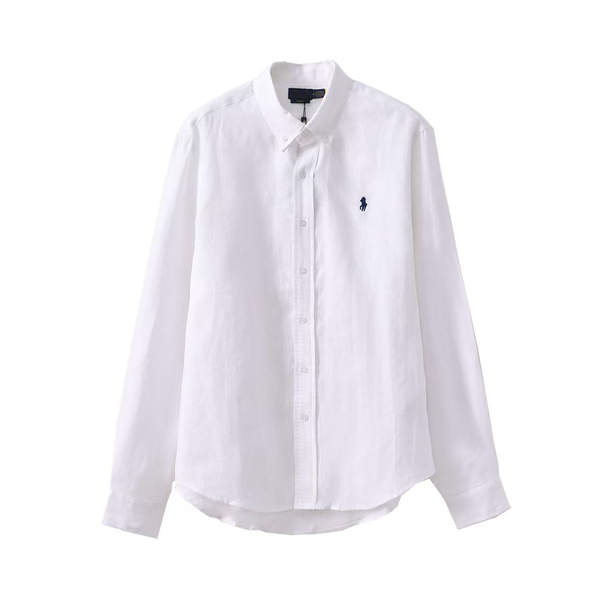 【小禾专属】亚麻长袖衬衫 小马刺绣翻领单排扣防晒老钱【25SS-221】