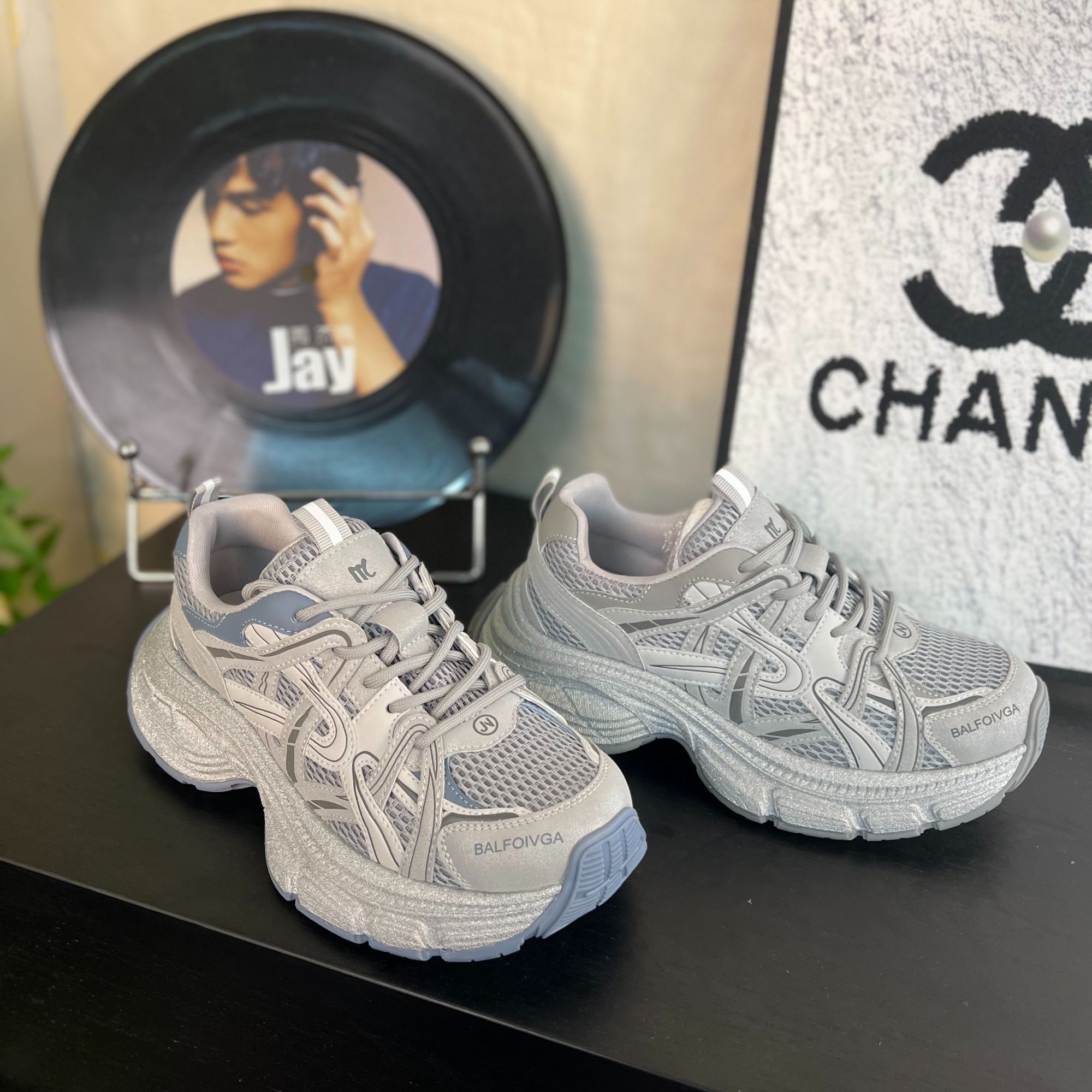 春款运动爆米花四季款老爹新款女鞋系带真皮5598