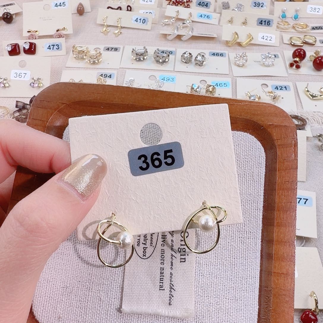 仿珍珠铜合金925银耳钉