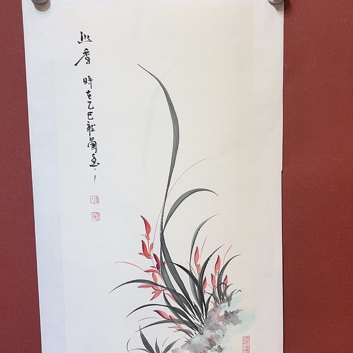 国画听兰老师花鸟