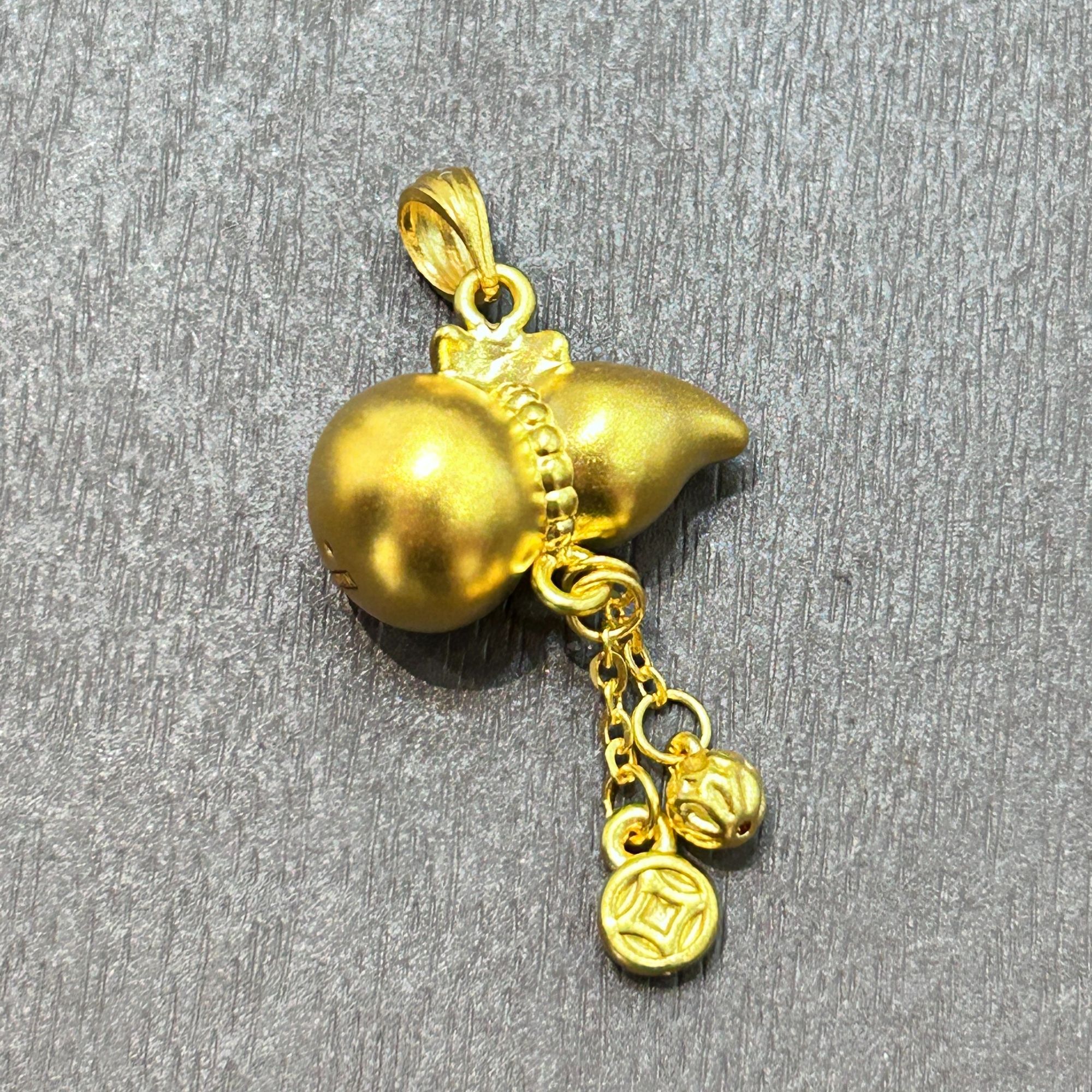 【店长专享】足金999投资金攒黄金流苏葫芦ZBHJD1557克重多退少补