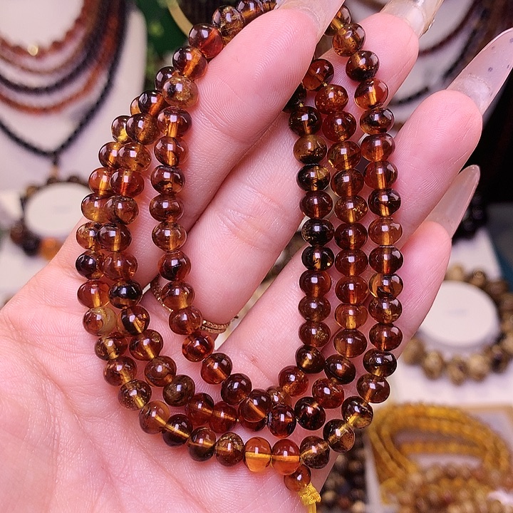 未镶嵌琥珀裸石6m水骨蜡花