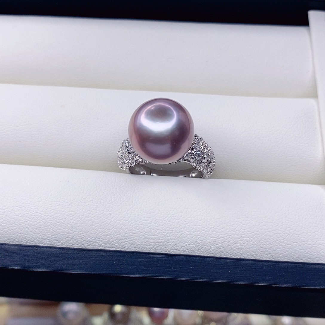 *****银S925镶嵌淡水珍珠戒指13➕