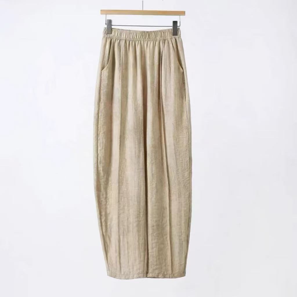 【哈伦裤】春夏季高档新款裤子设计感时装女装服装4347[YYJ]