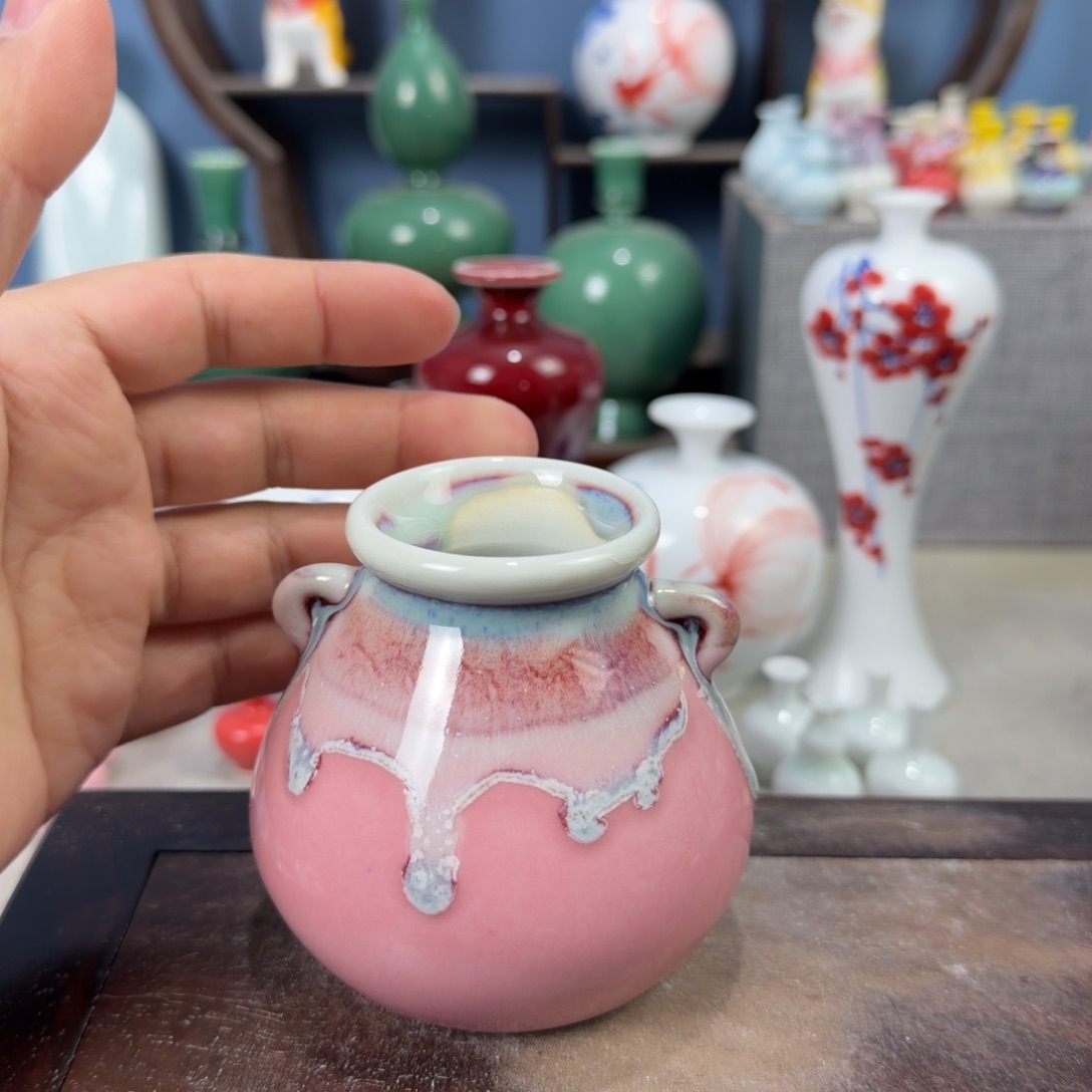 陶瓷手工小花器摆件
