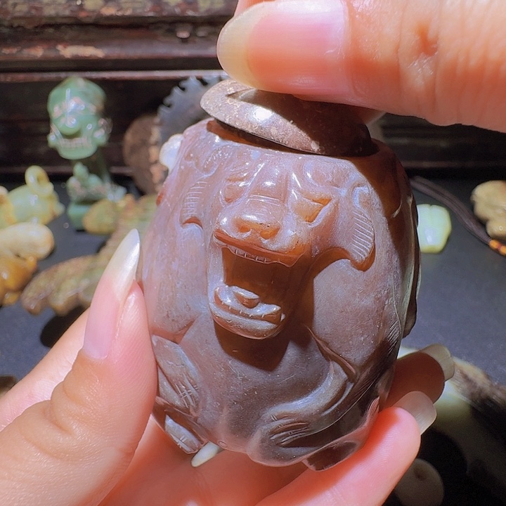 明***天和田玉未镶嵌挂件