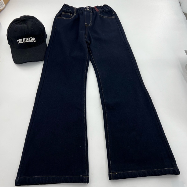 13626高端潮流时尚百搭休闲童装时尚加绒大童牛仔裤C5-2-1