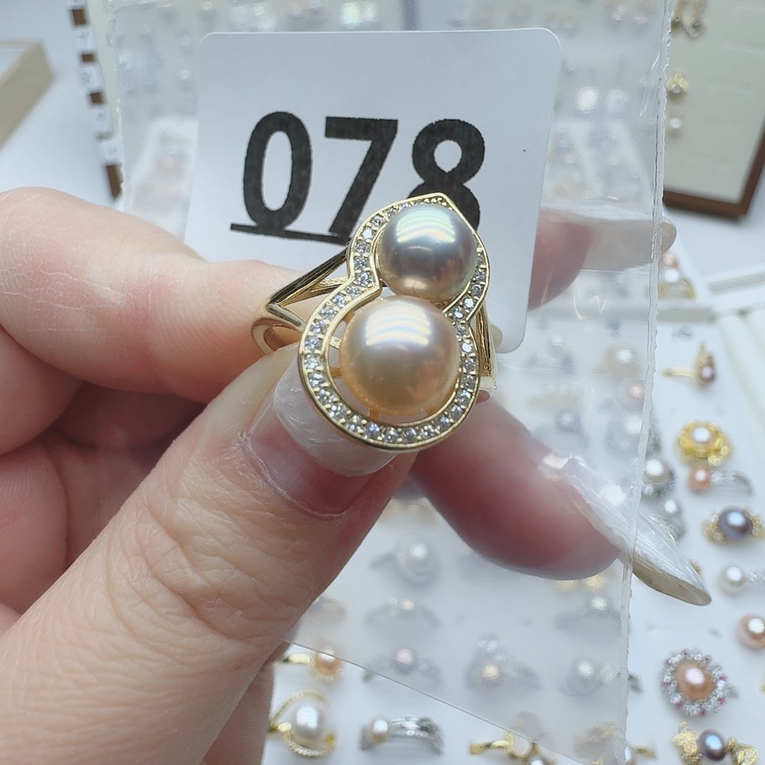 淡水珍珠珠宝奇石银S925镶嵌078