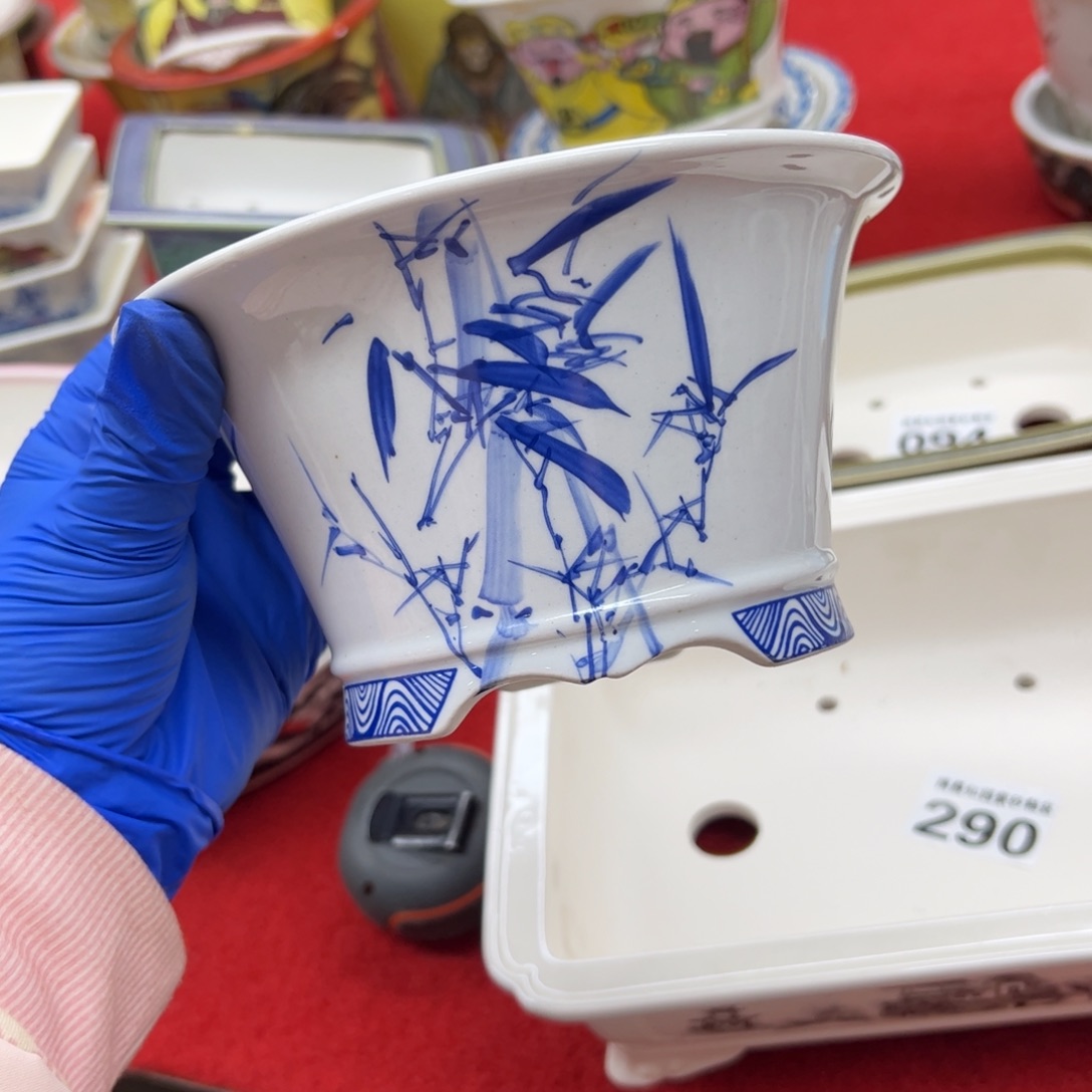 紫砂花盆097号瑕疵15/8cm