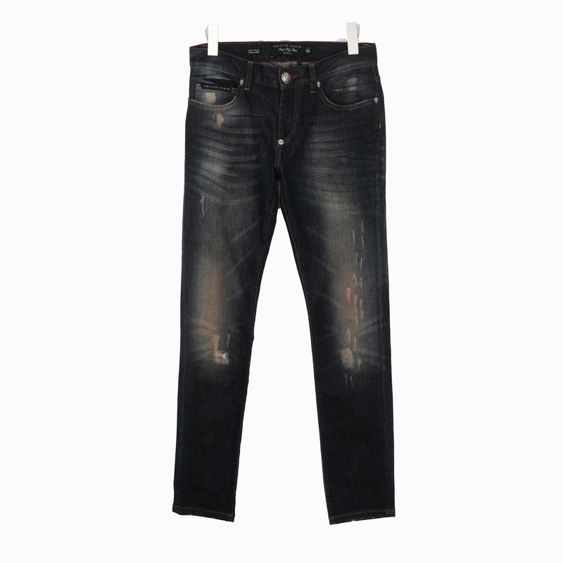  Philipp Plein 男士蓝色直筒牛仔裤HM581744