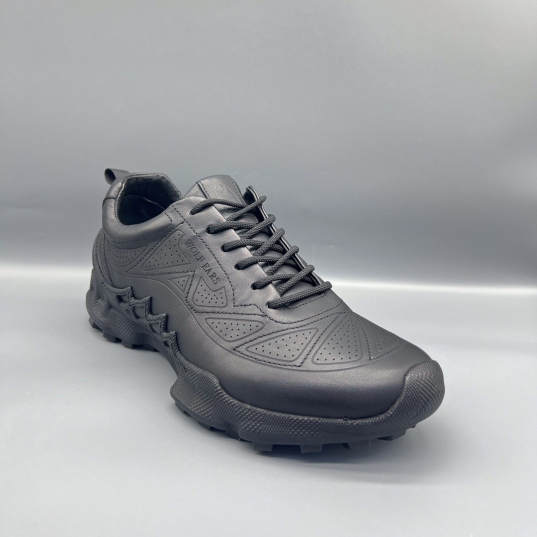 WolfEars广州狼耳新款探索八爪鱼系列商务秋冬款男鞋男士健步皮鞋