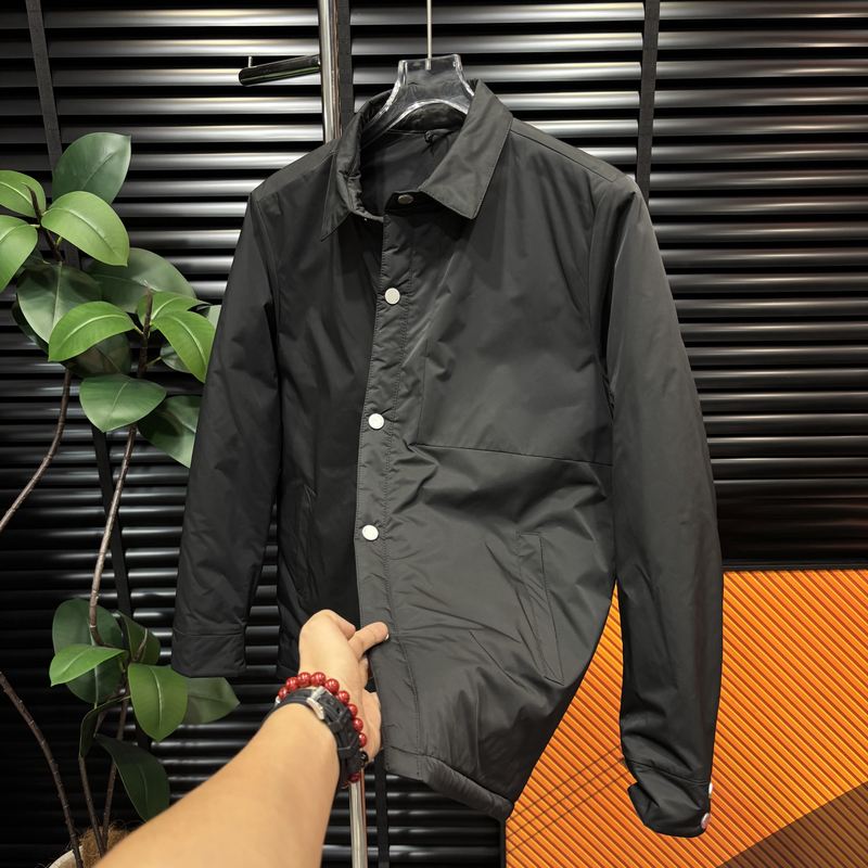 【清澈男装轻奢出品】W662/QINGCHE2025/高端欧货薄棉夹克