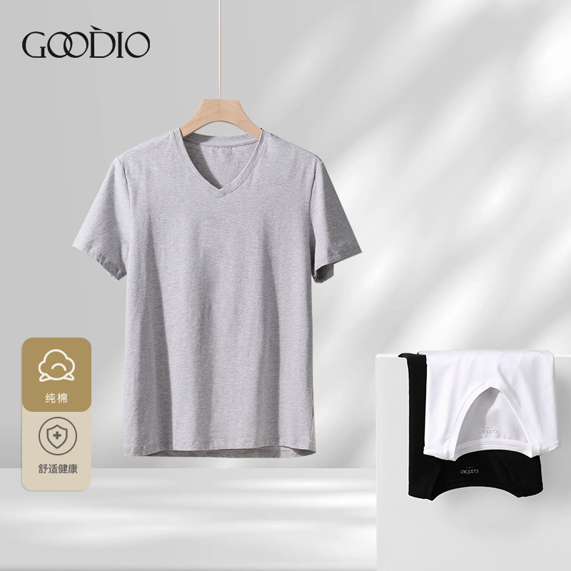 歌帝短袖T恤男内衣棉T恤 GDW7403