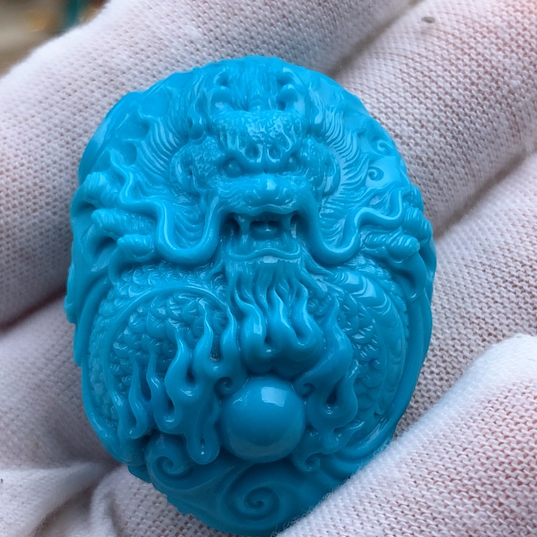 绿松石未镶嵌绿松石龙牌