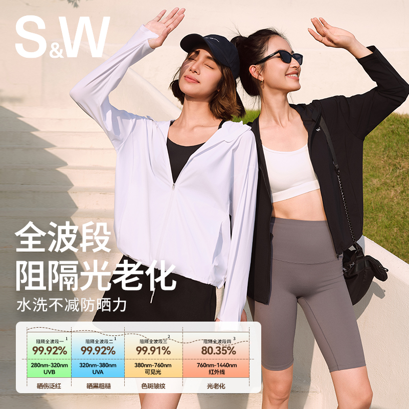 SW速惟【面料升级版】风感波粒连帽防紫外线防晒外套1067