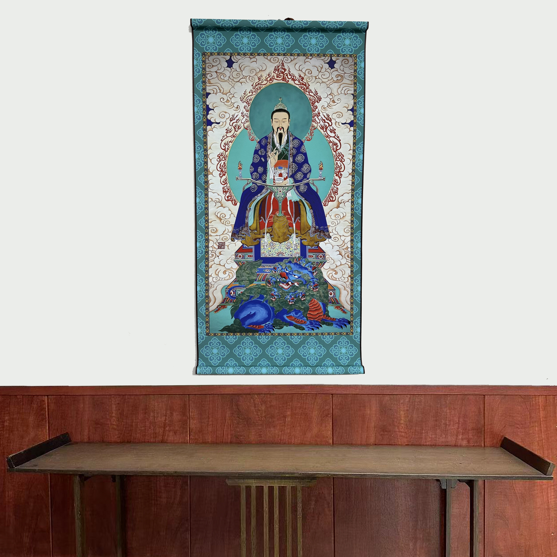 【14太乙救苦天尊】净尺寸40X85cm现代简约挂轴装饰画