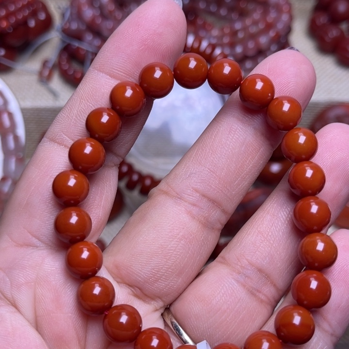 南红玛瑙未镶嵌手链8 M保山