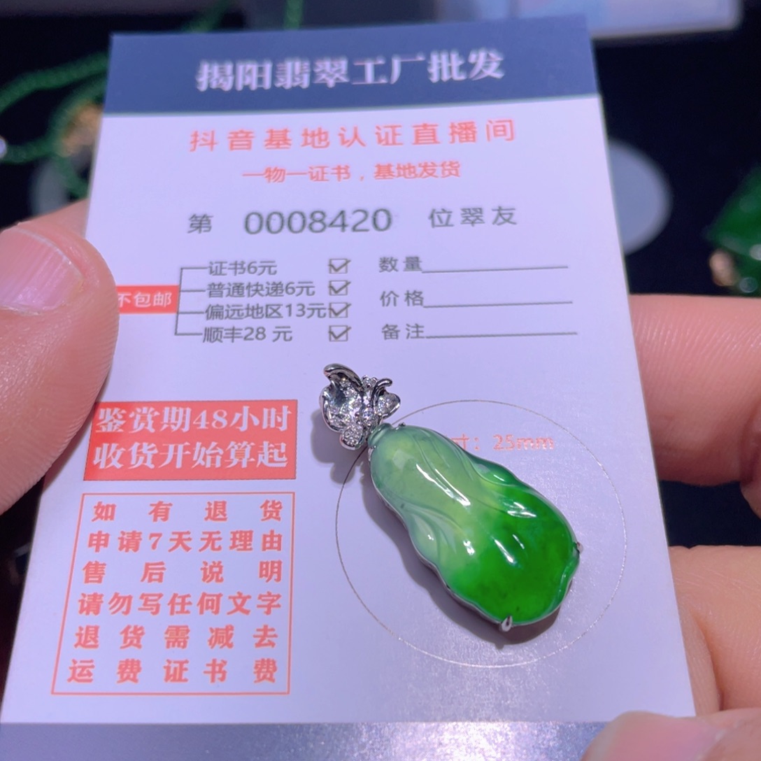 翡翠颈饰18K金镶嵌翡翠