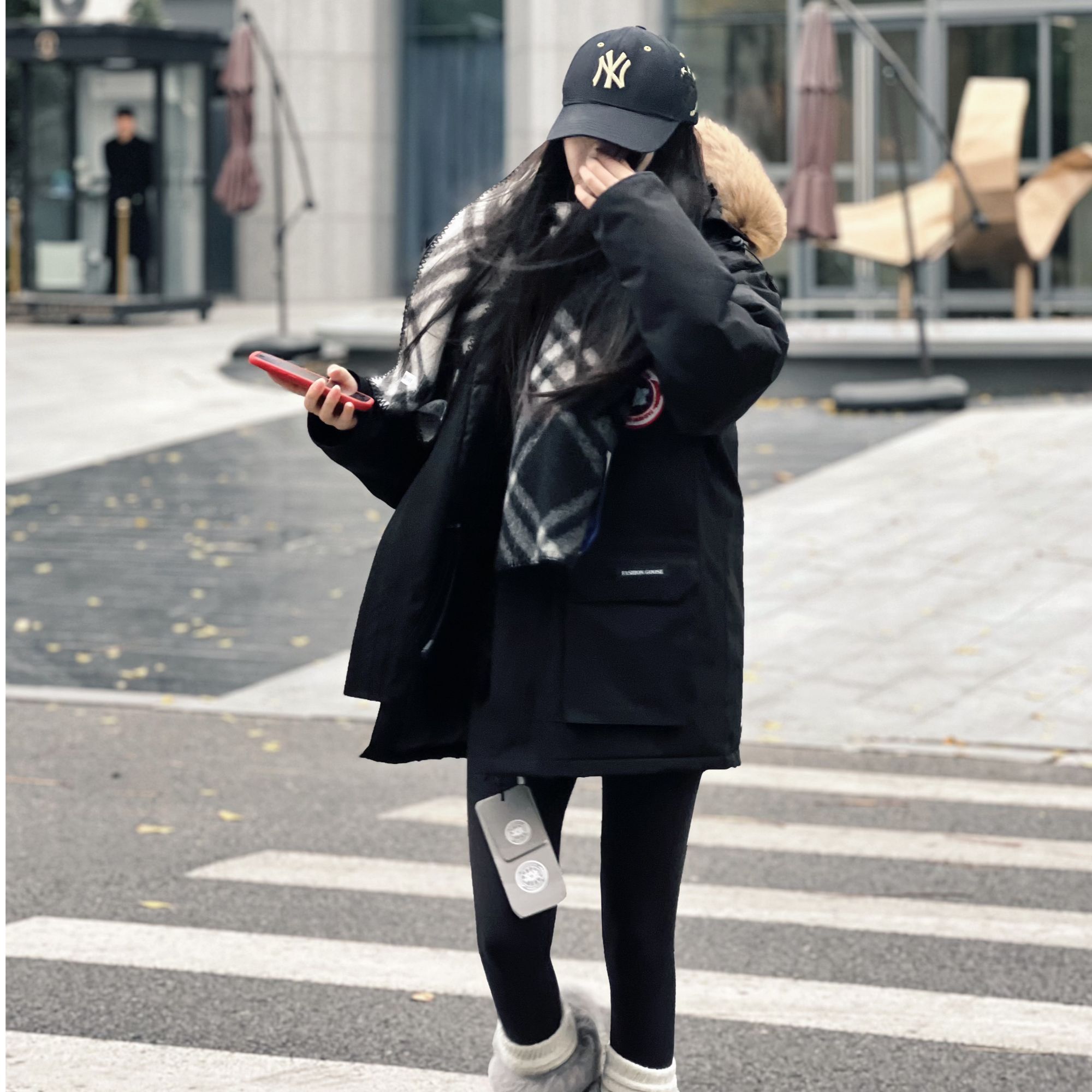 Fashion Goose08远征中长款情侣羽绒服男女加厚派克服极寒潮流