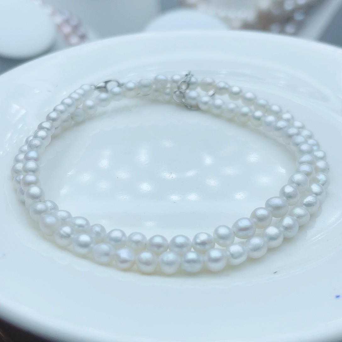 淡水珍珠颈饰钛钢