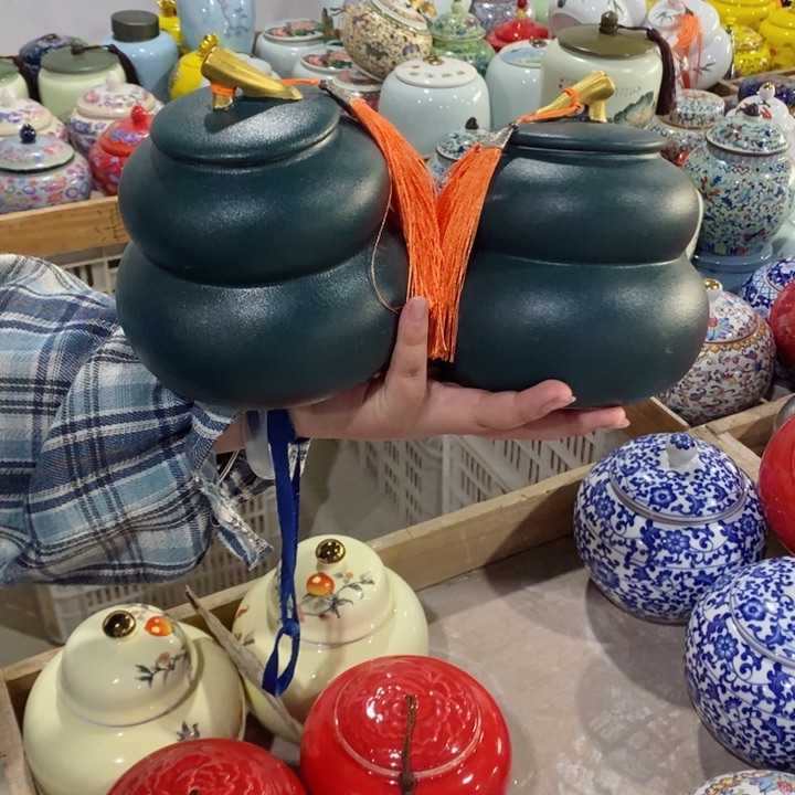 罐陶瓷茶叶罐陶瓷密封罐