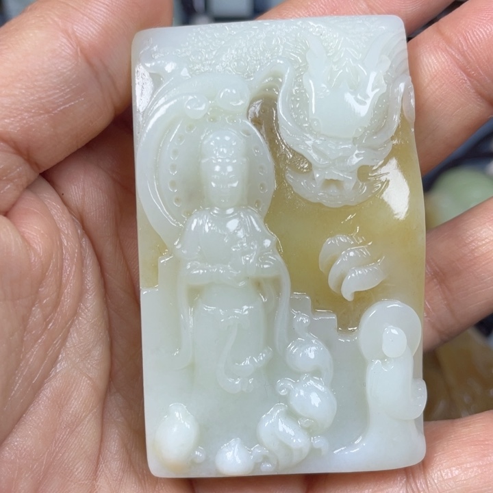 和田玉未镶嵌挂件