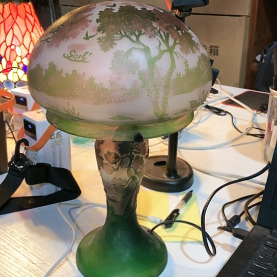 无铅玻璃你****5高度37厘米直径23厘米格蕾蘑菇灯花瓶