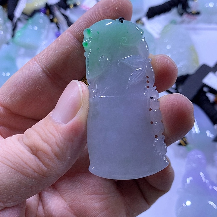 翡翠未镶嵌颈饰天然翡翠A货吊坠