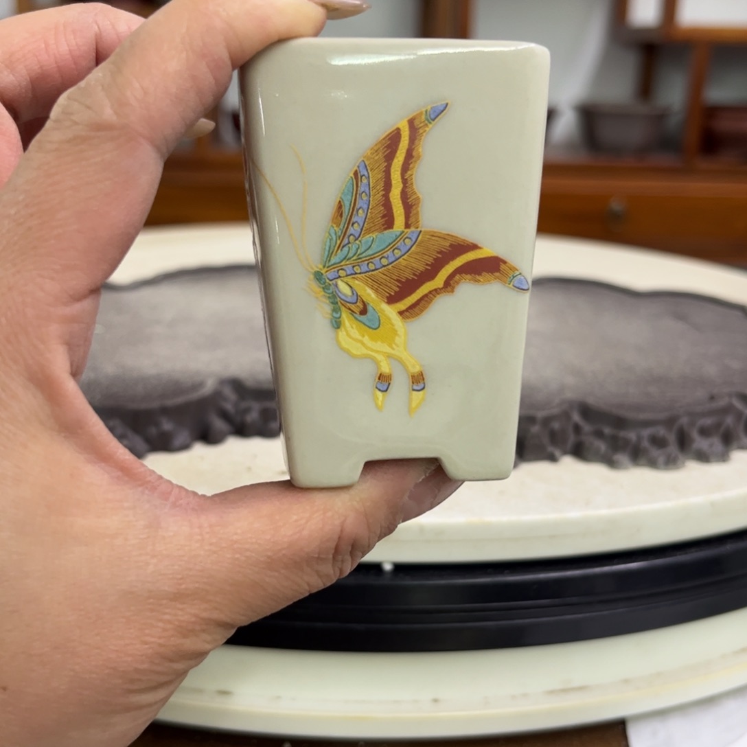 紫砂花盆瑕疵7-5。。。