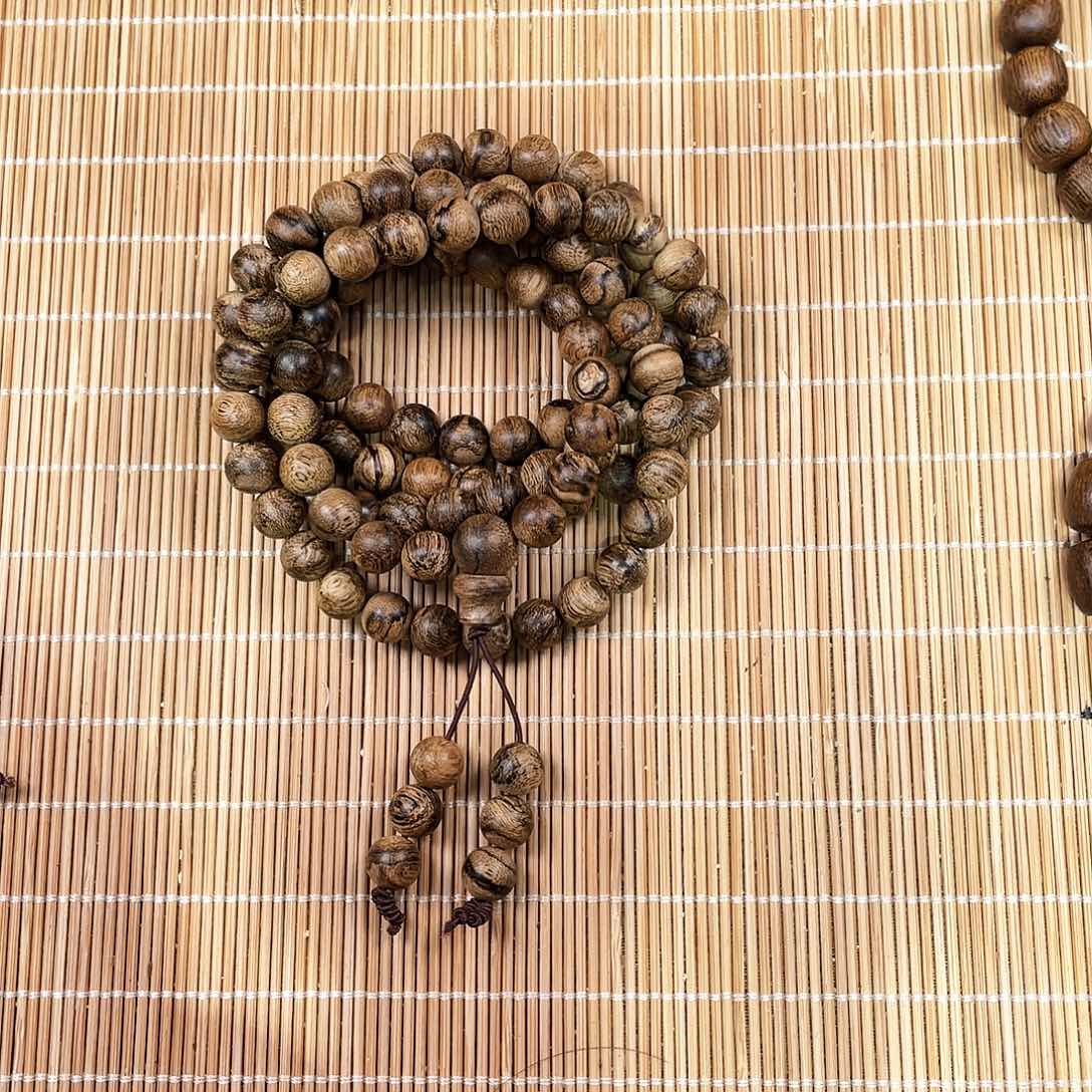 【闪购商品】手串沉香差***了越南芽庄虎斑留疤白奇楠天然料