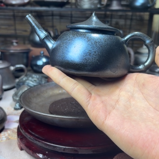 孙***也壶庄诚柴烧坭兴陶壶
